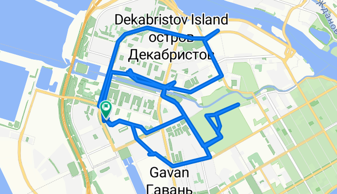 Кораблестроителей улица, Санкт-Петербург до Кораблестроителей улица, Санкт-Петербург