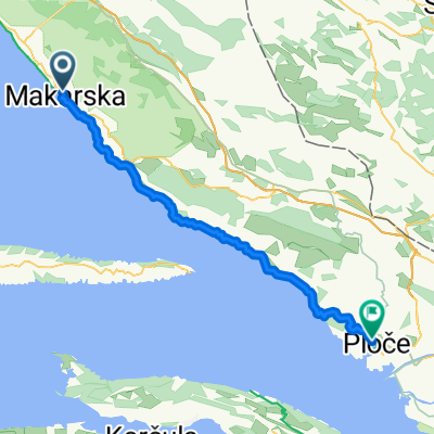 Ulica Molizanskih Hrvata, Makarska to Ulica Vladimira Nazora, Ploče