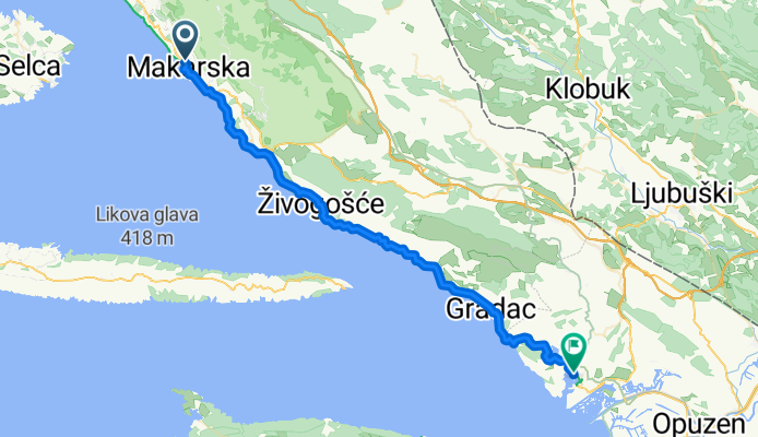 Ulica Molizanskih Hrvata, Makarska to Ulica Vladimira Nazora, Ploče