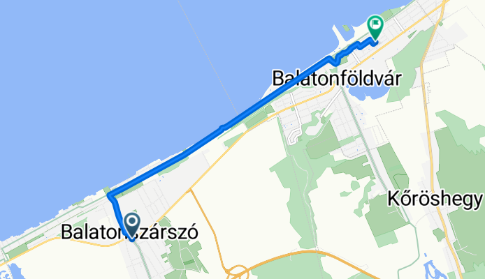 Szóládi utca, Balatonszárszó - Jókai Mór utca, Balatonföldvár