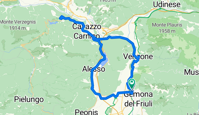 Gemona AiPioppi camp-Verzegnis-Venzone-Gemona Ai Pioppi 52 km