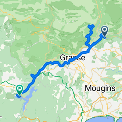 Route de la Colle, Tourrettes-sur-Loup à Chemin du Gabinet, Montauroux