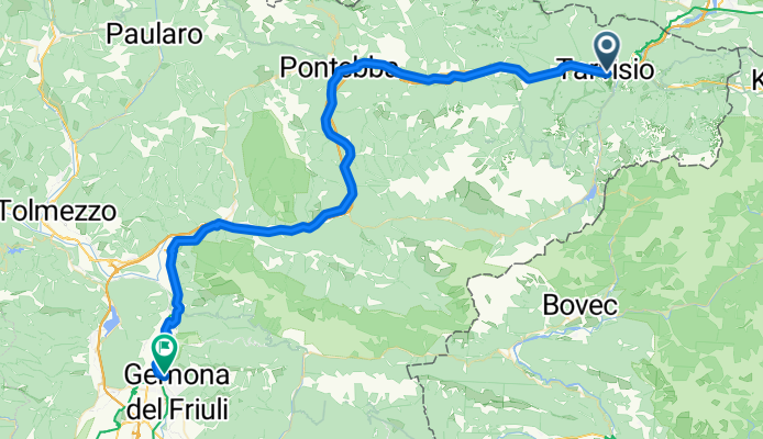 Tarvisio-Gemona Ai Pioppi 64 km Bledtol Tarvisioig transzfer
