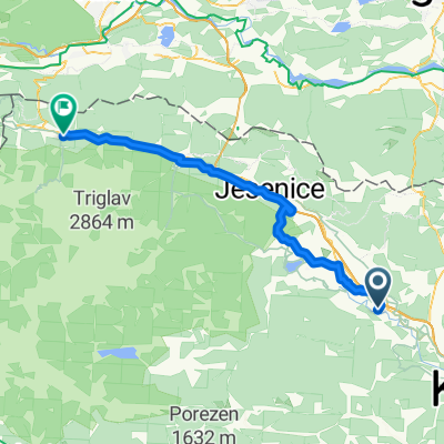 Eco River camp (Radovljica)-Natura Eco camp (Kranjska Gora) 50 km