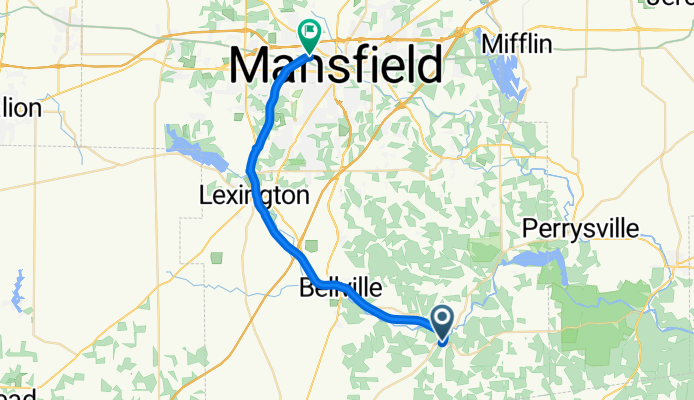 W Elm St, Butler to Richland B and O Trail, Mansfield