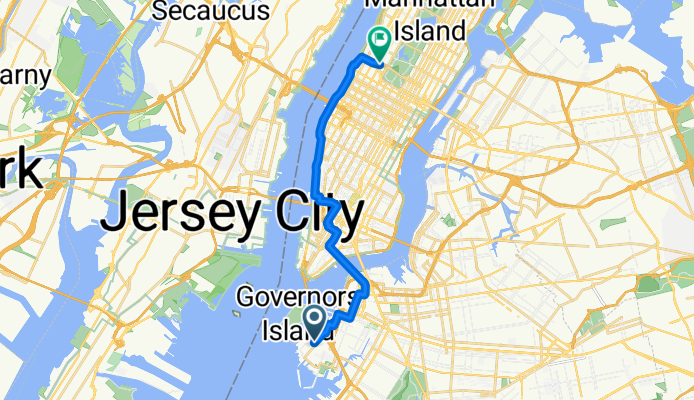 Route to W 64th St, New York