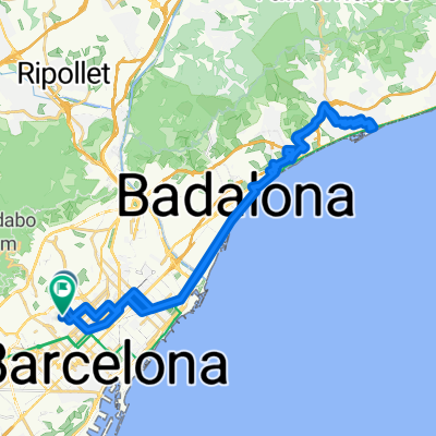 Route in Barcelona