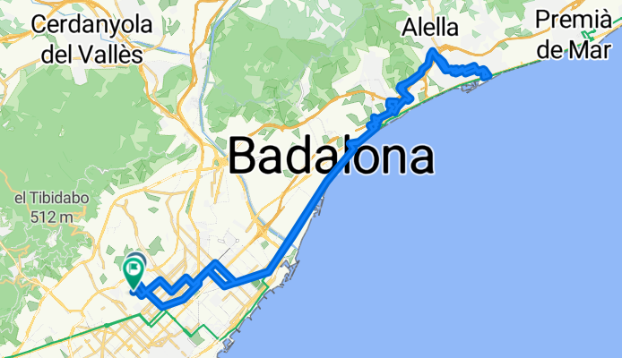 Route in Barcelona