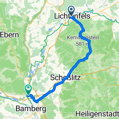 Lichtenfels Bahnhof nach Marktplatz