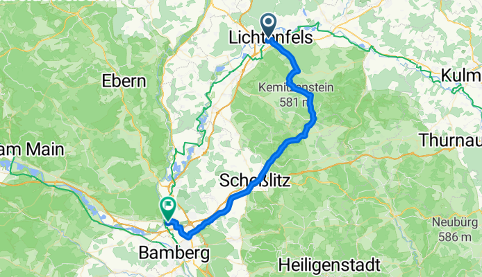 Lichtenfels Bahnhof nach Marktplatz