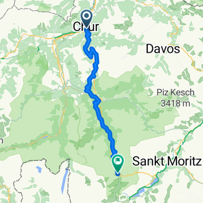 Bahnhofplatz, Chur nach Vea Viglia, Bivio