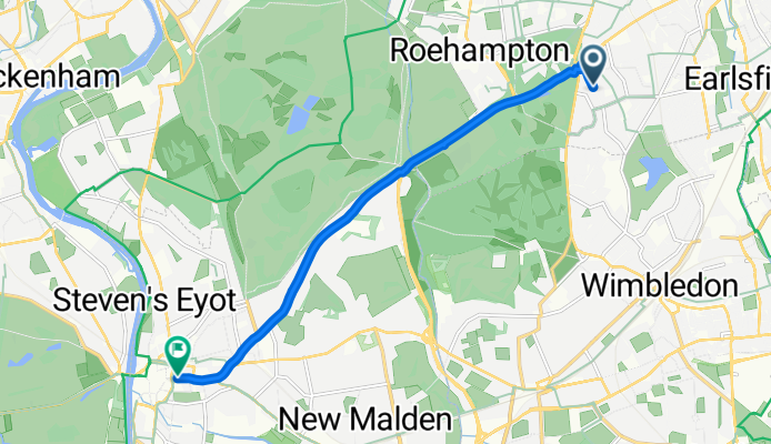 Swanton Gardens, London to Clarence Street, Kingston Upon Thames