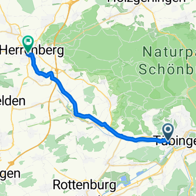 Schleifmühleweg, Tübingen nach Herrenberg, Herrenberg
