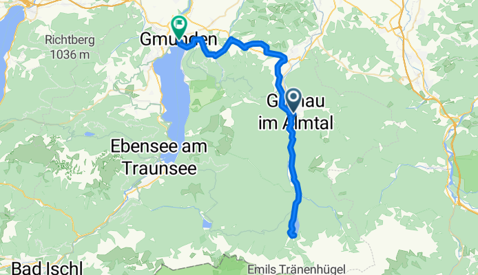 Von Grünau im Almtal bis Gmunden