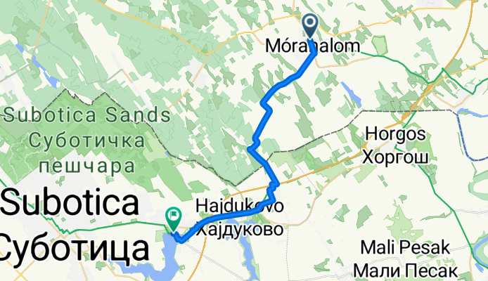 Route from Zákányszéki út