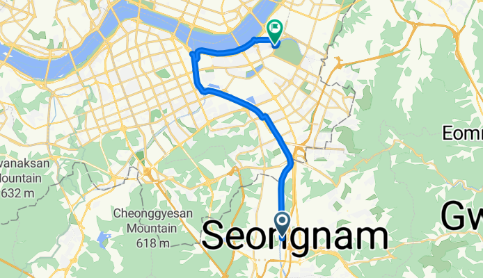 성남동, 성남시에서 신천동, 서울특별시까지