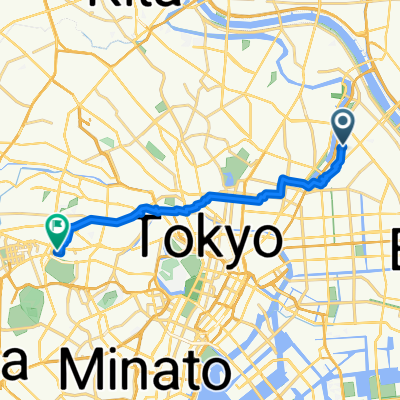 Higashimukojima 1-Chōme, Sumida à Shinjuku 3-Chōme, Shinjuku
