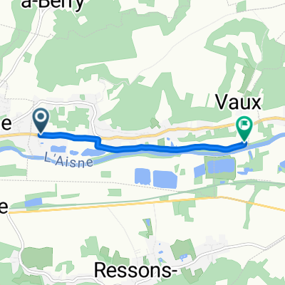 Rue de la Fabrique, Berny-Rivière to Eurovélo 3 - Véloroute des Pèlerins, Berny-Rivière