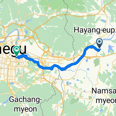 북리, 경산시에서 신암동, 대구광역시까지