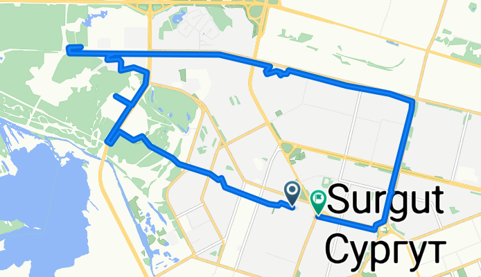 улица Дзержинского, Сургут до проспект Ленина, Сургут