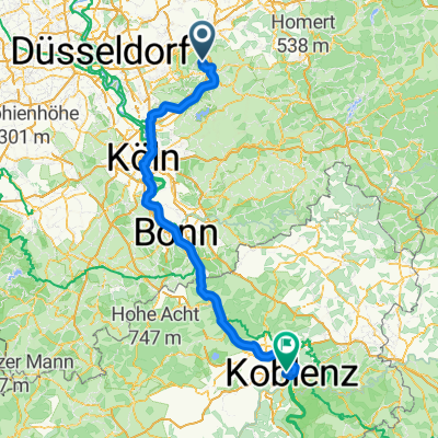 Breite Straße, Wuppertal nach Karl-Tesche-Straße, Koblenz