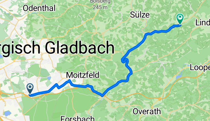 In der Auen, Bergisch Gladbach nach Bergischer Panoramasteig, Lindlar