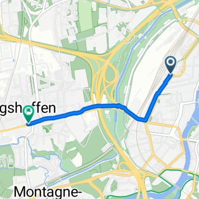 Quartier de la Gare, Straßburg nach Route des Romains, Straßburg