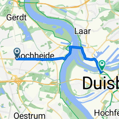 Homberger Straße nach Ruhrorter Straße 100b
