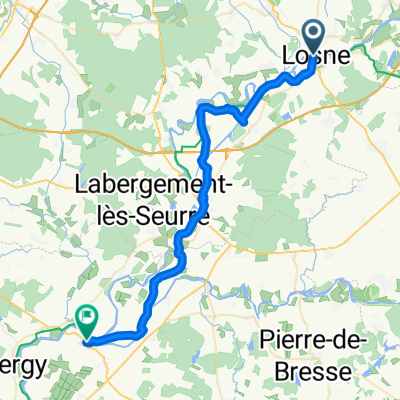 Rue Nationale, Losne to Place de la Liberté, Verdun-sur-le-Doubs
