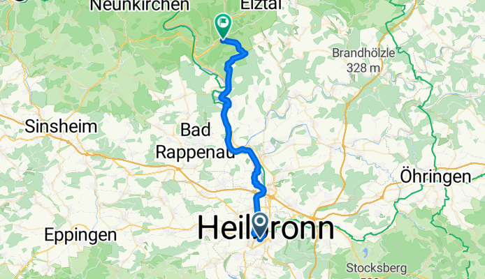 Neckarhalde, Heilbronn nach Marktplatz, Mosbach