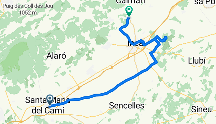 Plaça Caiguts, Santa Maria del Camí nach Carrer dels Àngels, Selva