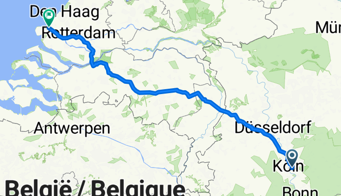 Kalker Hauptstraße, Köln nach Hoek van Holland