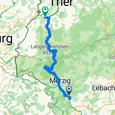 Rehlinger Straße, Beckingen nach Hadelsgraben, Wasserliesch