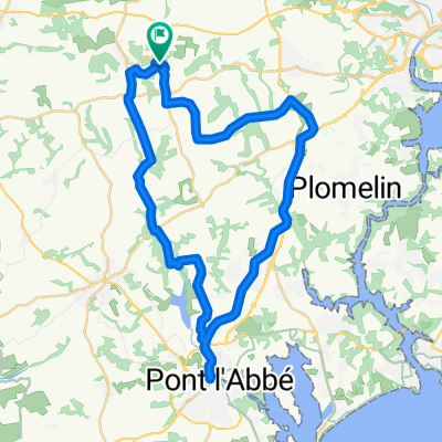 Manoir Du Hilguy to Pont L'Abbe - short (greenway)