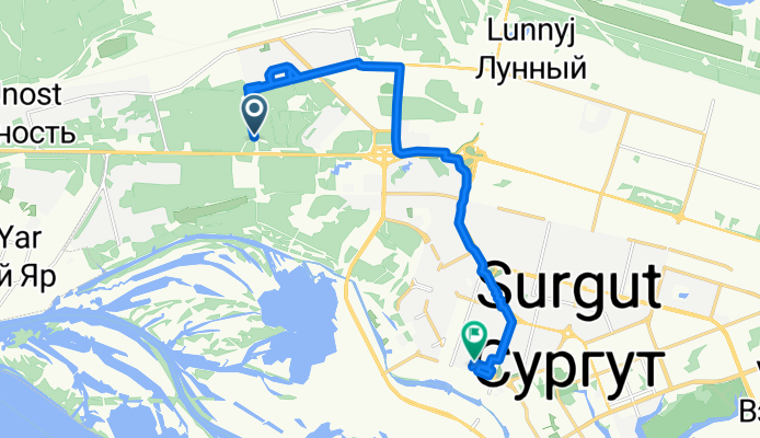 От улица Толстого до проспект Набережный