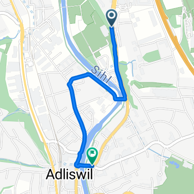 Dietlimoosplatz, Adliswil to Sihlquai, Adliswil