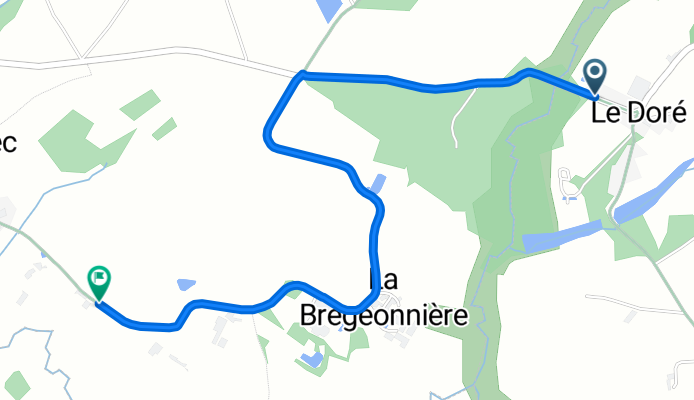 D 321, Montrevault-sur-Èvre to L'Aubinière, La Boissière-du-Doré