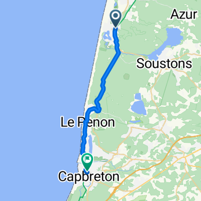 Eurovélo 1 - Atlantique Coast Route, Vieux-Boucau-les-Bains nach Allée du Boudigau, Capbreton
