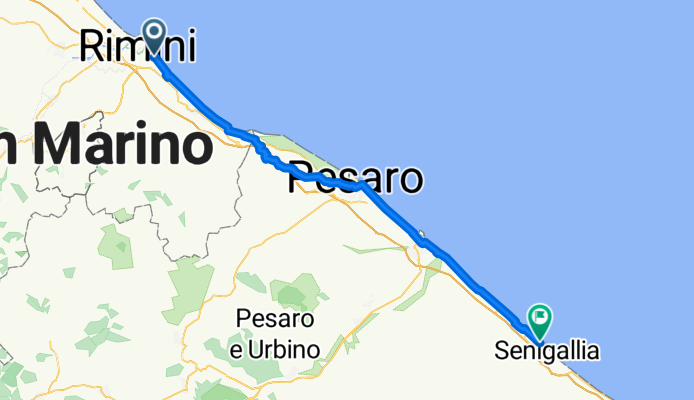 Viale Gabriele D'Annunzio to Lungomare Goffredo Mameli