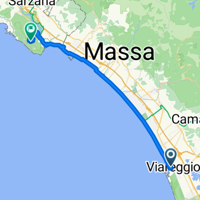 Via Giuseppe Zanardelli, Viareggio to Montemarcello-Trebiano, Ameglia