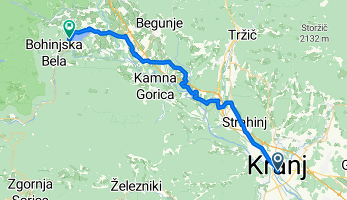 TavÄarjeva ulica, Kranj to Bled, Bled