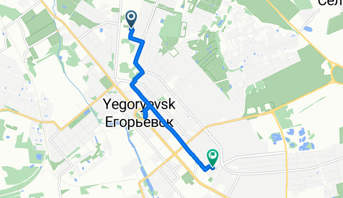 От Владимирская улица 6В, Егорьевск до улица 9 Января 122, Егорьевск