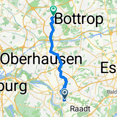 Mannacker, Mülheim an der Ruhr nach Wasgenwaldstraße, Oberhausen