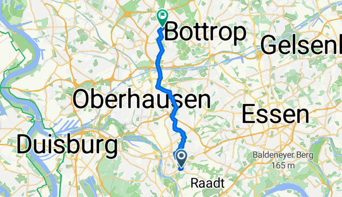 Mannacker, Mülheim an der Ruhr nach Wasgenwaldstraße, Oberhausen