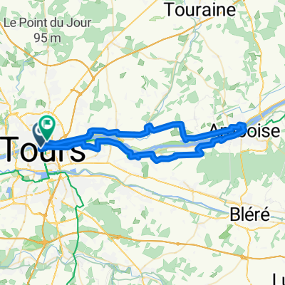 Rue Marceau, Tours to Pont Suspendu de Saint-Symphorien, Tours