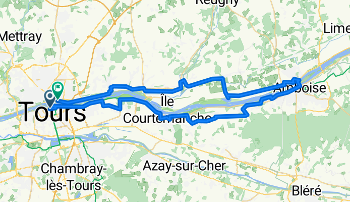 Rue Marceau, Tours to Pont Suspendu de Saint-Symphorien, Tours