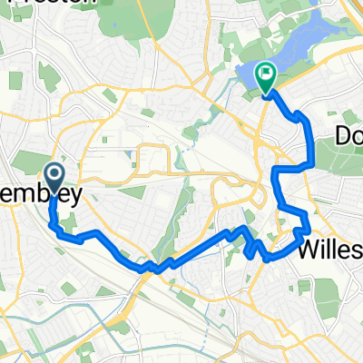 Route to Brent Reservoir Canalside