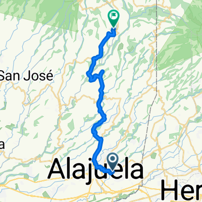 Alajuela a Fraijanes por Sabanilla y Sabana Redonda