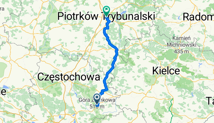 Słoneczna, Kroczyce do Litewska, Piotrków Trybunalski