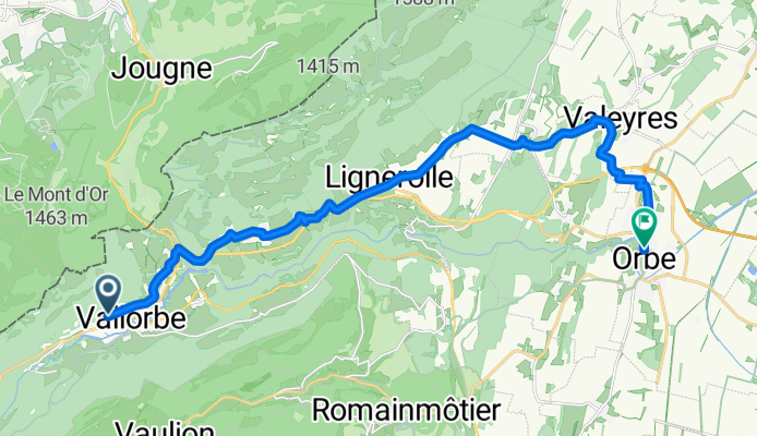 Route du Tunnel nach Rue des Terreaux